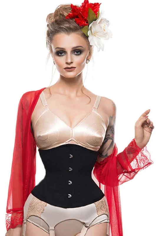 Black Classic Steel Boned Waist Cincher