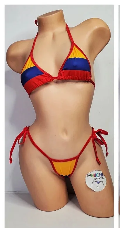 Colombia Flag 2pc Micro Bikini set