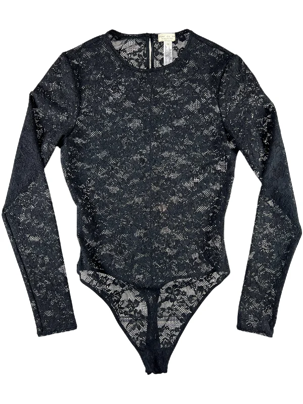 Fleur du Mal Le Stretch Long sleeve Lace Bodysuit