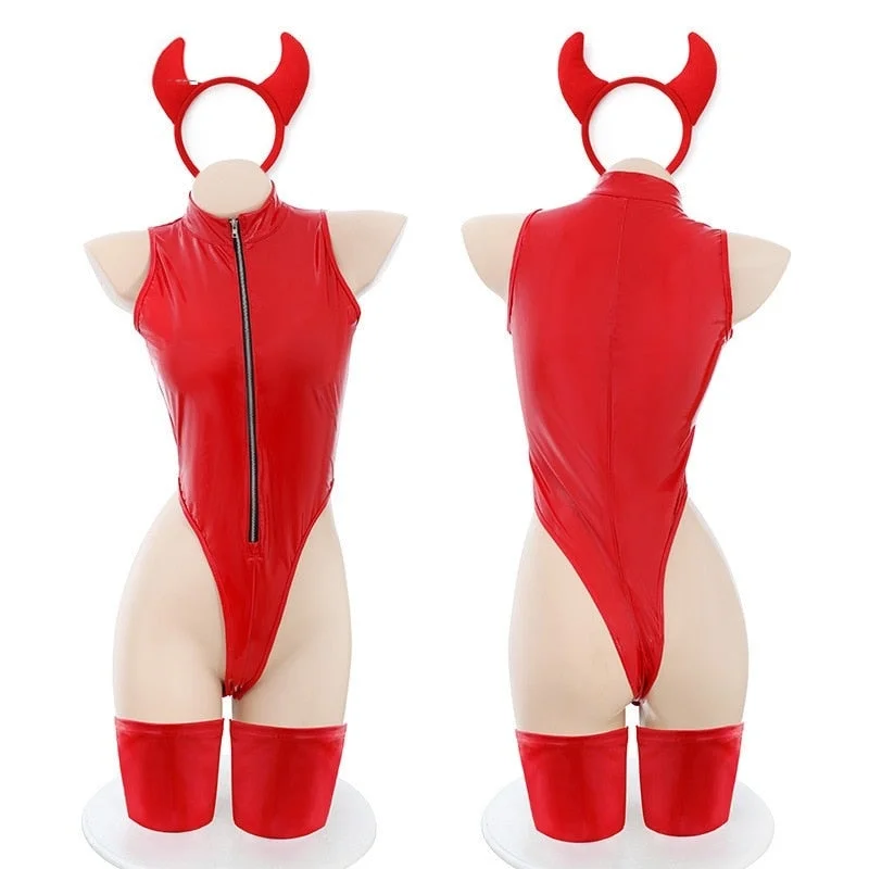 Latex Red Devil Cosplay