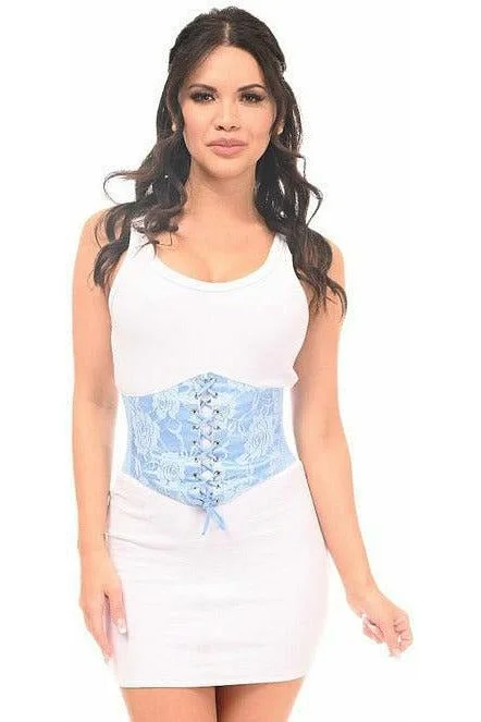 Lavish Lt Blue Lace Corset Belt Cincher