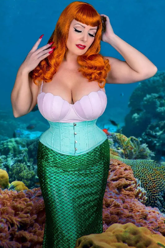 The Little Mermaid In Mint Green Corset