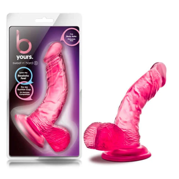 Experience Sensational Stimulation with the B Yours Sweet N Hard 8 Pink Realistic Dildo