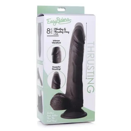 Easy Riders 8” Thrusting Dildo With Balls Dark