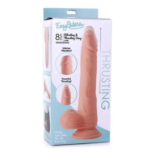 Easy Riders 8” Thrusting Dildo With Balls Light