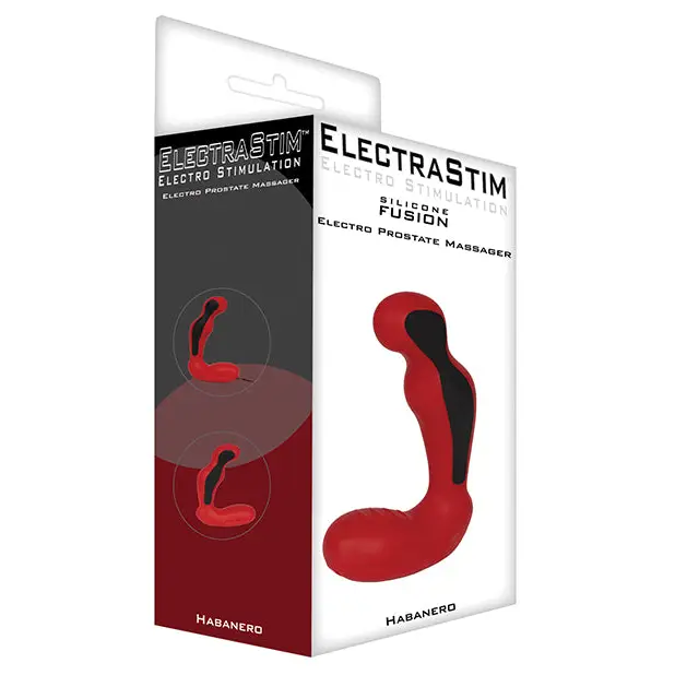 Electrastim Silicone Fusion Habanero Prostate Massager - Red/black