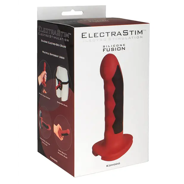 Electrastim Silicone Fusion Komodo Dildo - Red/black