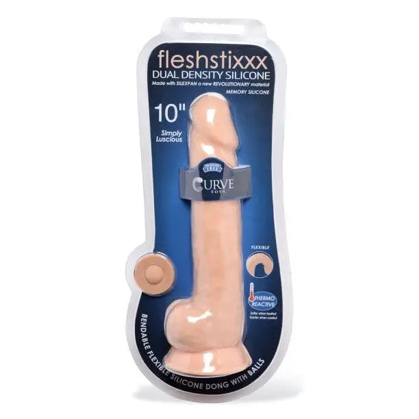 Fleshstixxx 10" Silicone Dildo with Balls