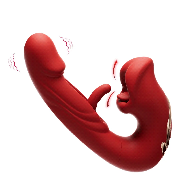 Flicker - Biting Mouth Tongue Clitoral Stimulator Tapping Rabbit Vibrator