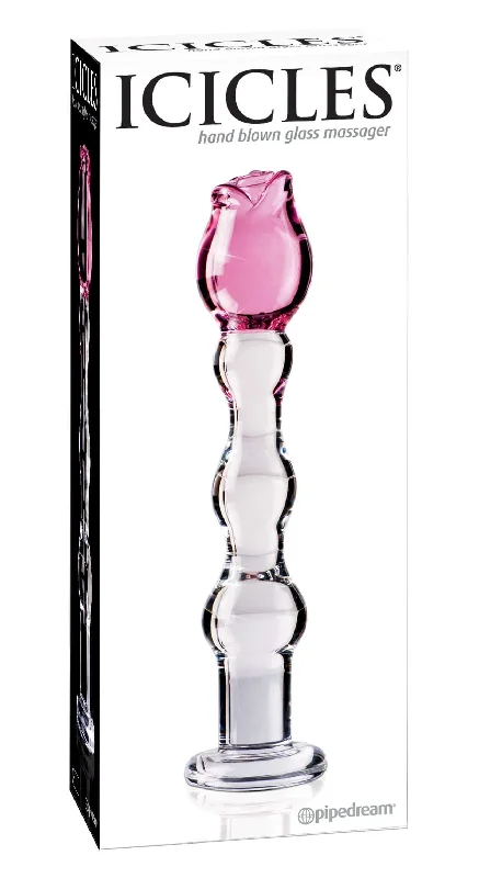 Indulge in Elegance with Icicles #12 Hand Blown Glass Massager