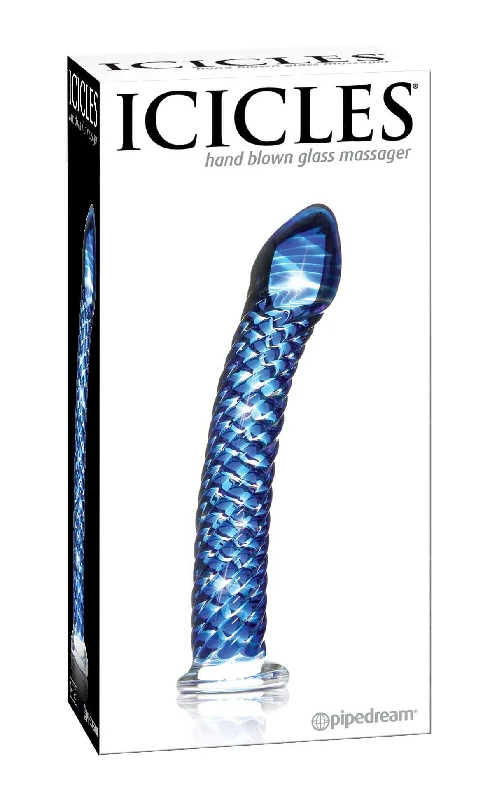 Icicles Hand Blown Glass Massager No. 29: Elegant and Sensual Glass Wand for Exquisite Pleasure!