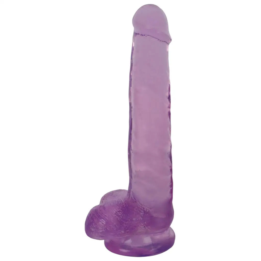 Inch Slim Stick With Balls Grape Ice Dildo