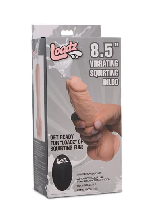 Loadz 8.5 inches Vibrating Squirting Dildo: The Ultimate Realistic Experience!