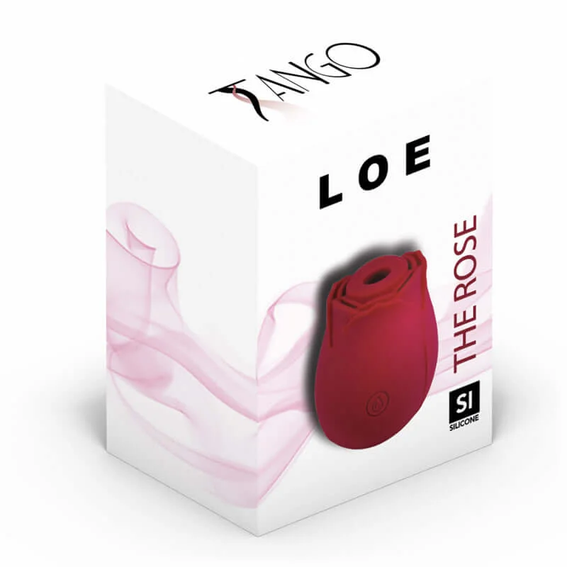 Loe The Rose Premium Suction Clitoral Stimulator Red - 10 Modes, Rechargeable