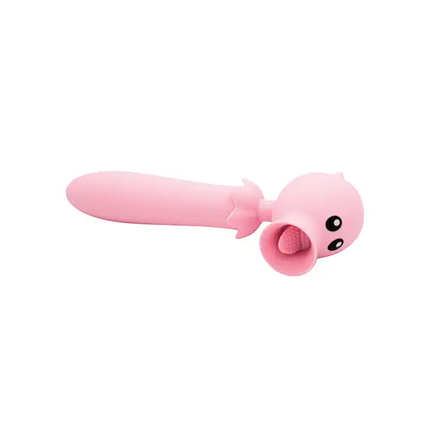 Natalie's Toy Box Lick N' Stick Clit Flicker & G-spot Vibe - Pink