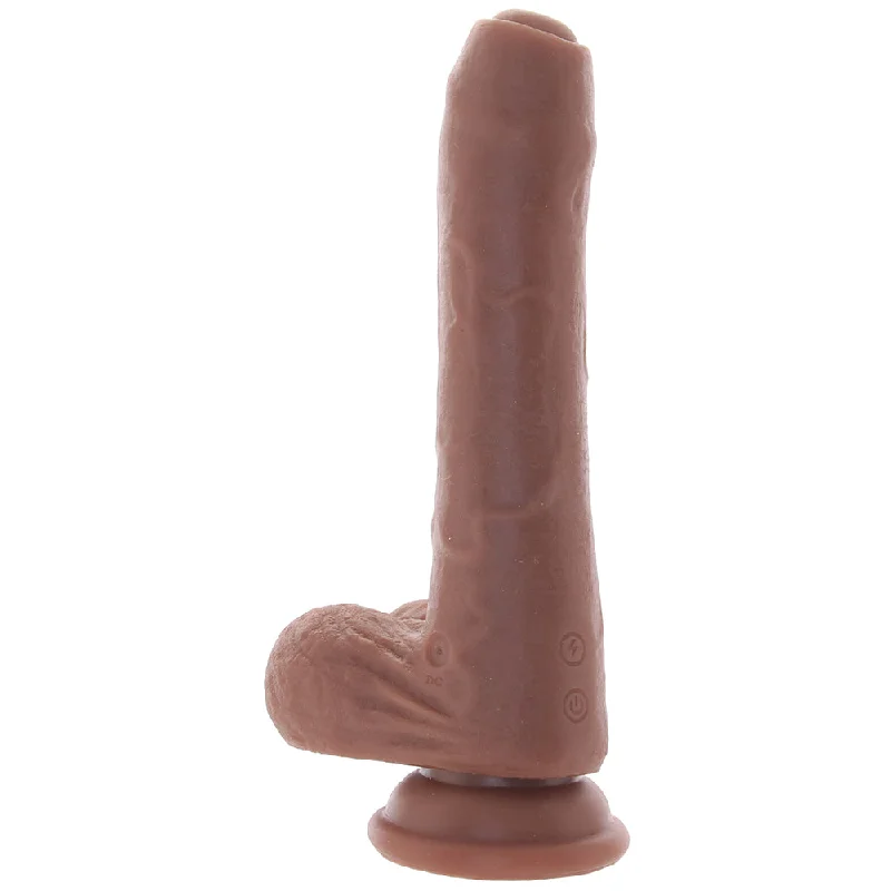 Peek A Boo 8 Inch Vibrating Dildo in Dark