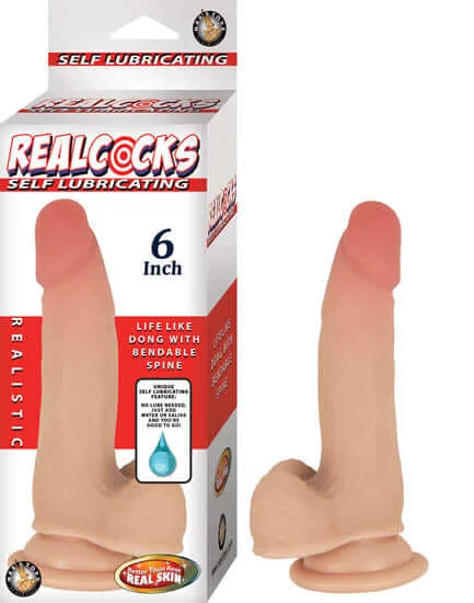 Real Cocks Self Lubricating 6 inches Dildo from Nasstoys