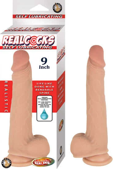 Real Cocks Self Lubricating 9 inches Thick Dildo from Nasstoys