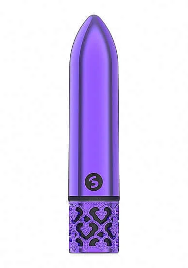 Royal Gems Glamour Purple ABS Bullet Vibrator Rechargeable