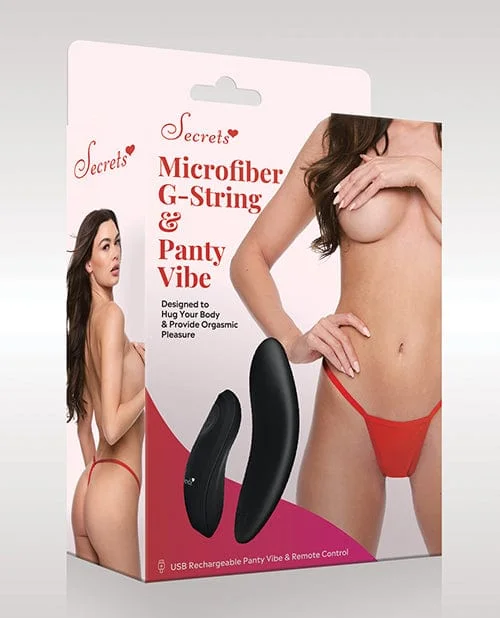 Secrets Microfiber G-string & Panty Vibe - Red