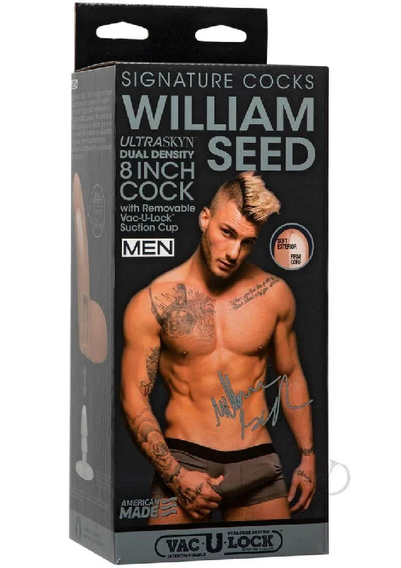 Signature Cock William Seed Ultraskyn 8" - Authentic Lifelike Replica Dildo from Men.com Star