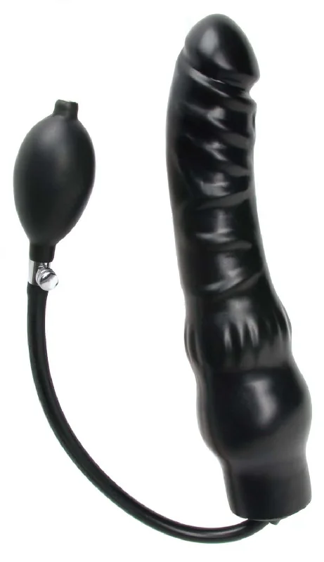 Trinity Inflatable Dildo 11 inches Black: Customize Your Pleasure