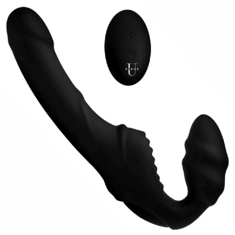 Vibrating Silicone Strapless Strap On - With Wireless Remote!