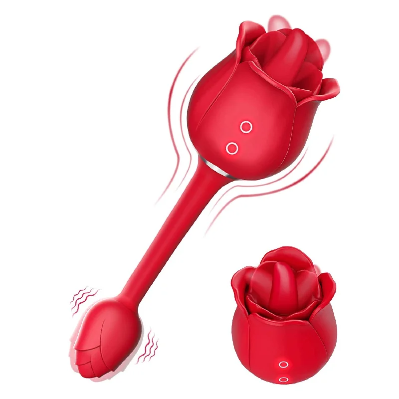 Vibrating Tongue Rose Vibrator with Modes