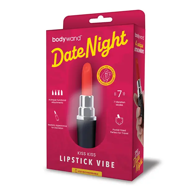 Xgen Bodywand Date Night Kiss Kiss Lipstick Vibe - Black/red