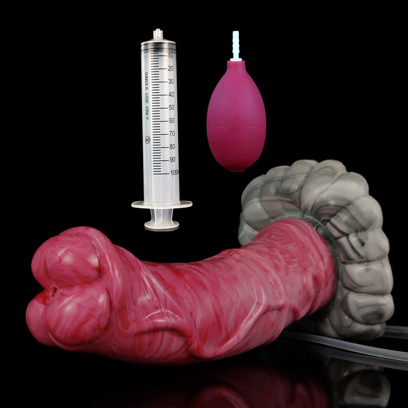 Squirting Function Silicone Anmal Fake Penis Soft