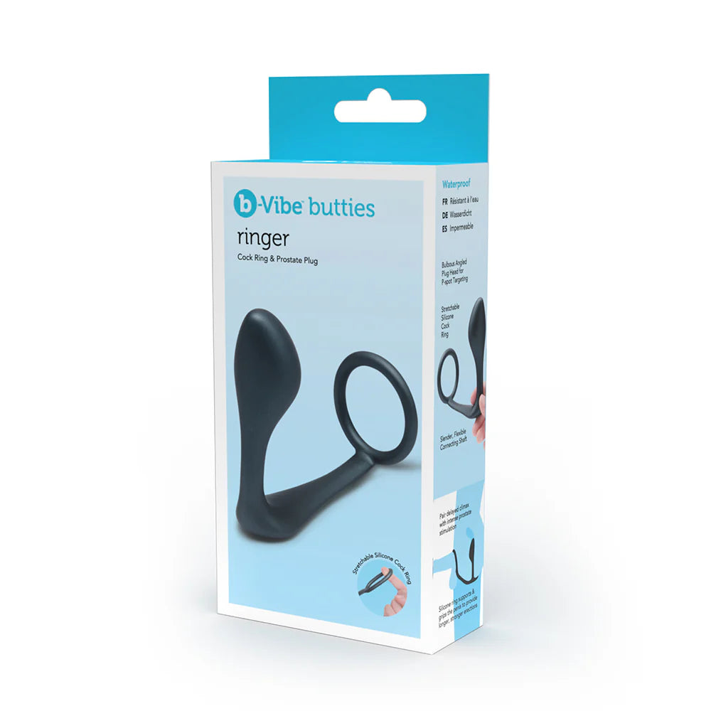 B-Vibe Ringer Silicone Cock Ring and Plug