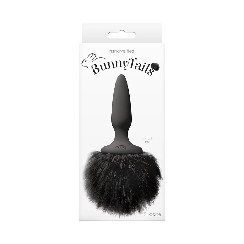 Bunny Tails Mini Black Fur