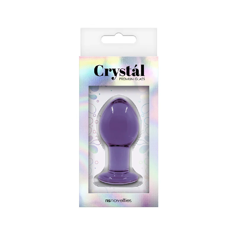 Crystal Premium Glass Plug Medium Purple