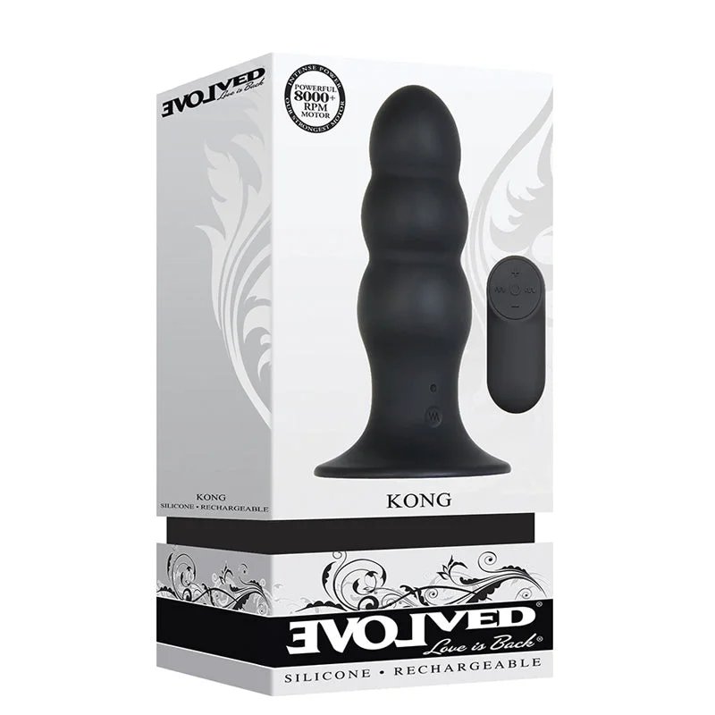 Evolved Kong Rechargeable Anal Plug - Black