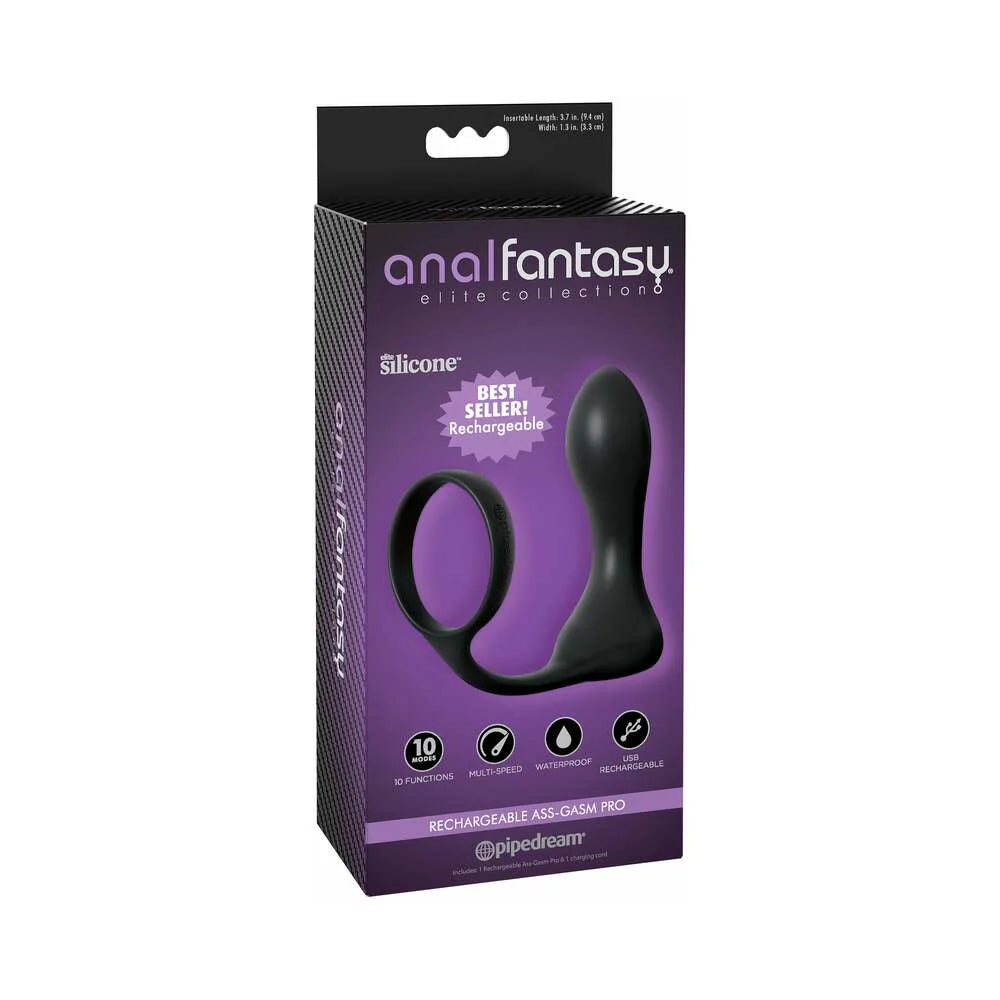 Pipedream Anal Fantasy Elite Collection Ass-Gasm Pro Vibrating Cockring & Plug