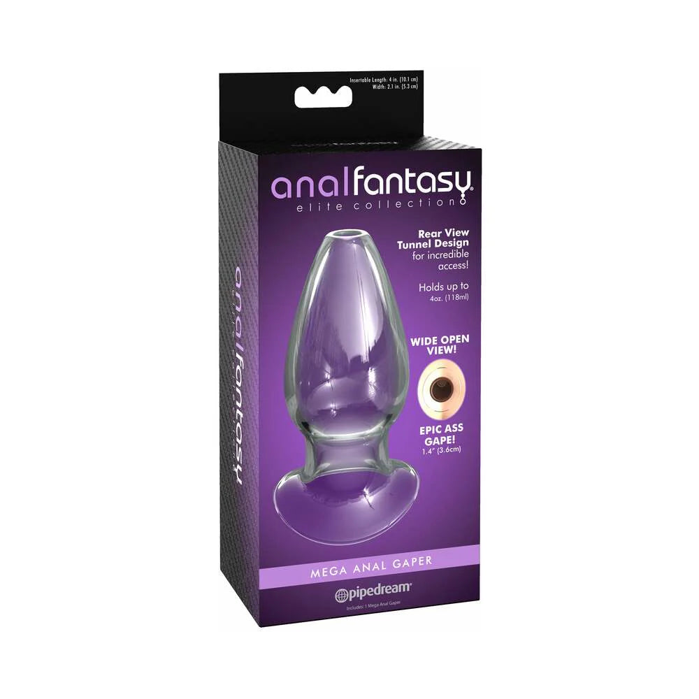 Pipedream Anal Fantasy Elite Collection Mega Anal Gaper Glass Tunnel Plug