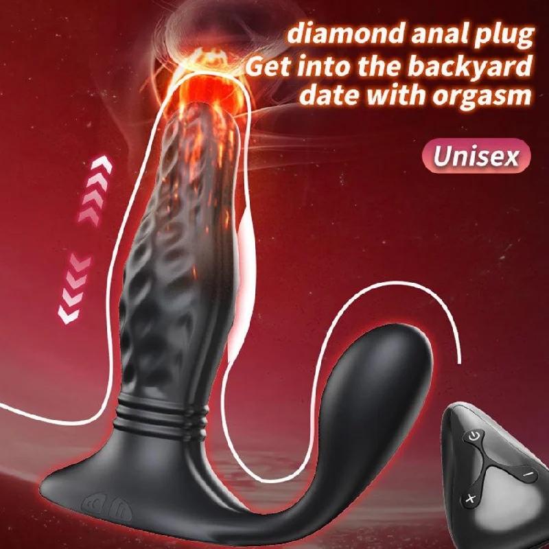 Remote Control Thrusting Anal Plug Vibrator