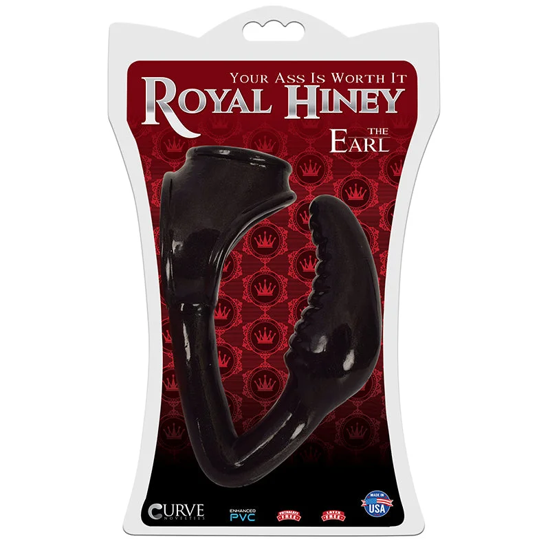 Royal Hiney Red The Earl Black Cock Ring Butt Plug Combo