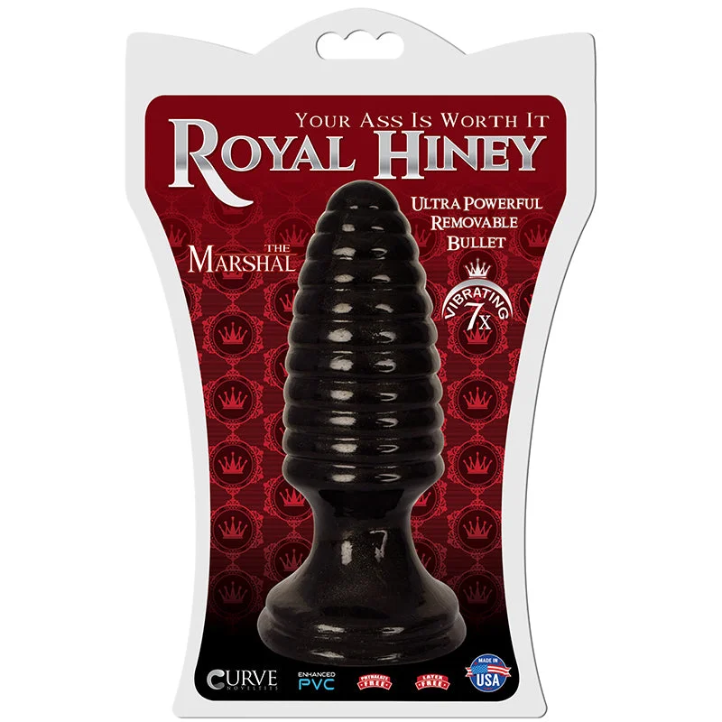 Royal Hiney Red The Marshal Black Butt Plug