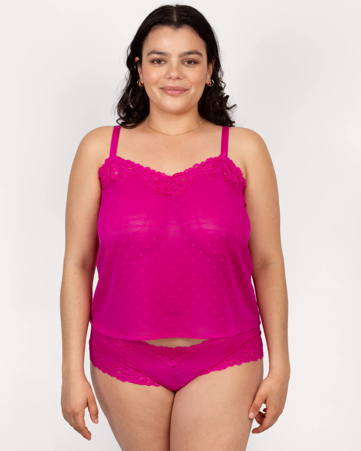 Sheer Whisper Cami/Cheeky Set Glamberry