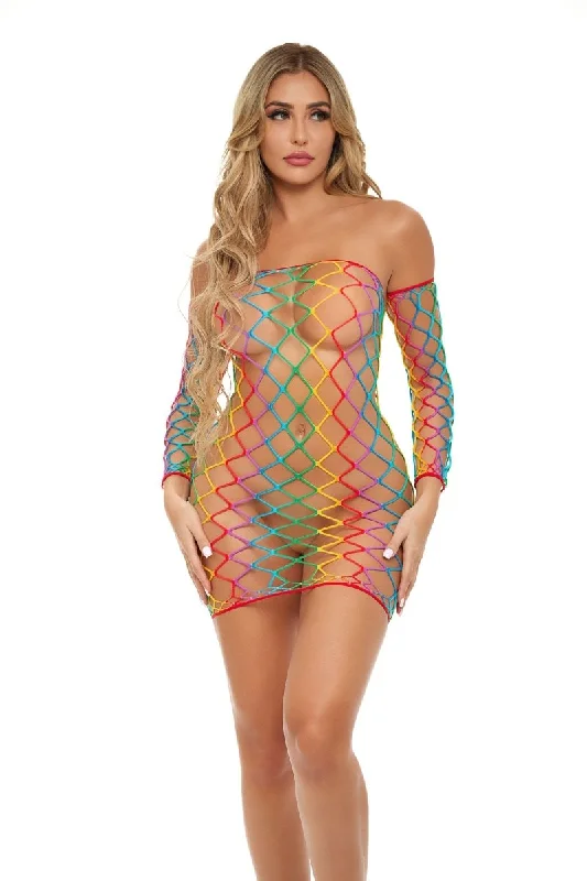 Taste the Rainbow Dress and Sleeves - Rainbow